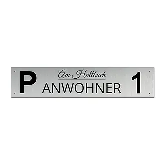 Parkplatzschild aus Edelstahl