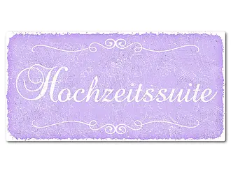 Schild Hochzeitssuite