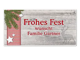 Dekoschild Frohes Fest oder mit Wunschtext