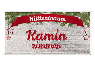 Dekoschild Kaminzimmer