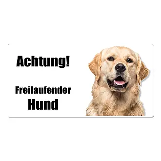 Hundewarnschild Golden Retriever