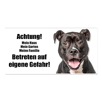 Hundewarnschild American Staffordshire