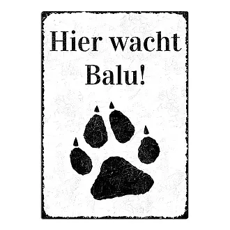 Hundewarnschild mit Hundename