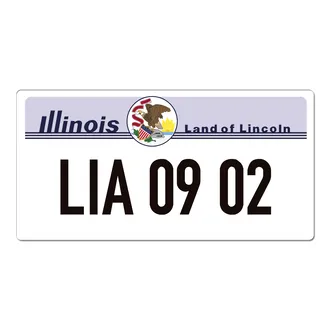 Illinois USA Deko Fahrzeug-Nummernschild mit Ihrem individuellem Wunschtext