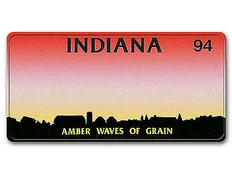 Indiana USA Deko Fahrzeug-Kennzeichen mit persönlichem Wunschtext