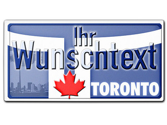 Kanadisches Kennzeichen - Toronto - Nachbildung
