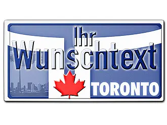 Kanadisches Kennzeichen - Toronto - Nachbildung