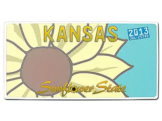 Kansas USA Deko Autonummernschild