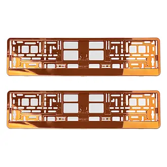 orange Chrom Nummernschildhalter 2er Set