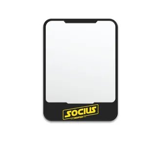 Kennzeichenhalter für Kleinkraftfahrzeuge, schwarz mit Wunschtext-/motiv farbig bedruckt, 12,2 x 16,8 cm 