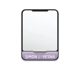 Kennzeichenhalter für Kleinkraftfahrzeuge, schwarz mit Wunschtext-/motiv farbig bedruckt, 12,2 x 16,8 cm 