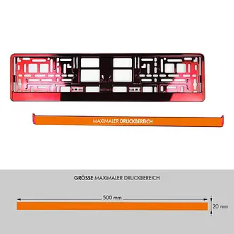 Kennzeichenhalter mit Wunschtext chrom Watermelon - pro Paar