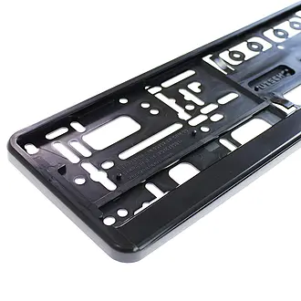 Kennzeichenhalter mit Wunschtext - schwarz - Größe 52 cm  | pro Paar