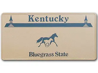 Kentucky-Boosterplate -Bluegrass State- mit individuellem Wunschtext