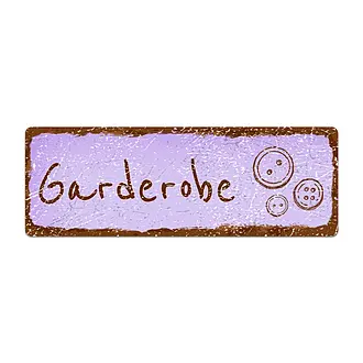 Kleines Namenssschild Vintage Look violett 10 x 3.5 cm