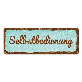 kleines Türschild Vintage türkis 10 x 3.5 cm