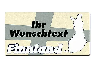 Aluminiumschild Finnland