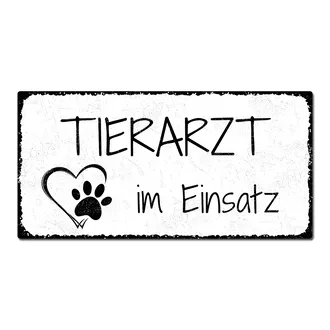 Magnetschild Tierarzt im Einsatz