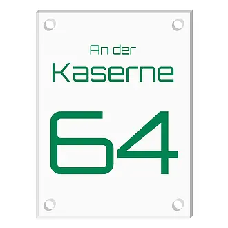 Hausnummer mit Straßenname