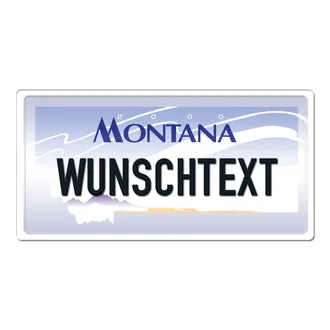 Montana USA Kennzeichen Dekoschild mit individuellem Wunschtext bedruckt 30 x 15 cm