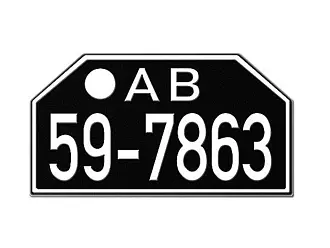 Historisches Motorrad Nummernschild Nachkriegsdeutschland Neu
