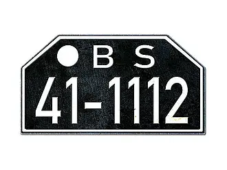 BS Britische Zone Schleswig Nummernschild