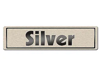 namensschild silber