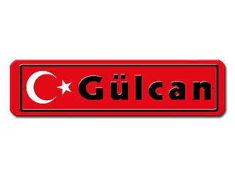 Namensschild mit türkischer Flagge und Ihrem Wunschtext 