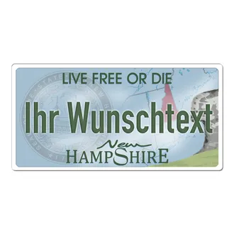 New Hampshire USA Deko Autonummernschild mit individuellem Wunschtext