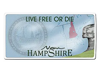 New Hampshire USA Deko Autonummernschild