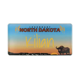 US Plate North Dakota mit Wunschtext