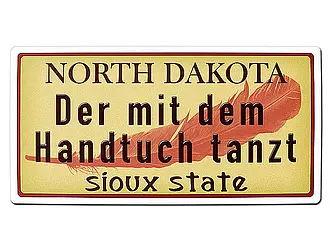 North Dakota USA Deko PKW-Kennzeichen mit Ihrem individuellem Wunschtext