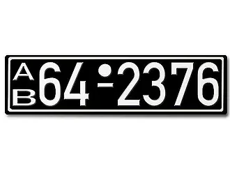 Historisches Nummernschild Nachkriegsdeutschland Neu