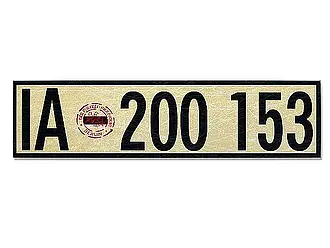 Nummernschild Deutsches Reich vintage