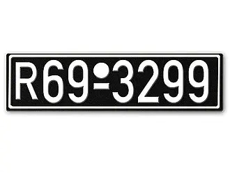 R Nummernschild aus der Britischen Besatzungszone Rheinland