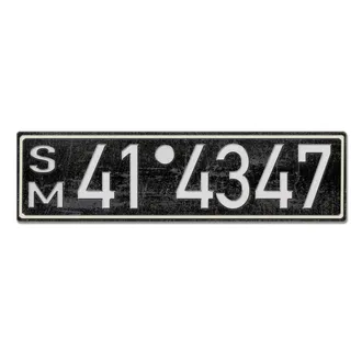 Historisches Nummernschild aus der Besatzungszone - Vintage Look