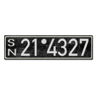Historisches Nummernschild aus der Besatzungszone - Vintage Look