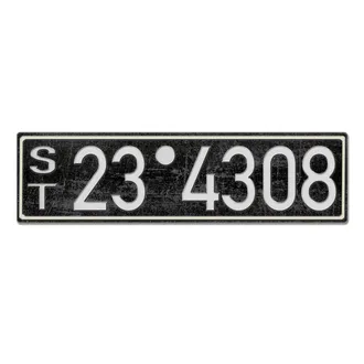 Historisches Nummernschild aus der Besatzungszone - Vintage Look