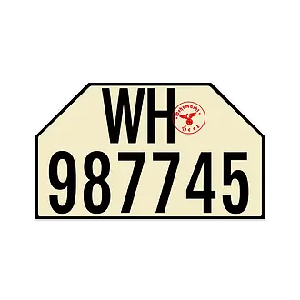 Nummernschild Deutsches Reich Wehrmacht Heer - für Ausstellugnen - Variante neu