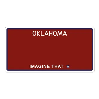US Plate Oklahoma mit Wunschtext 