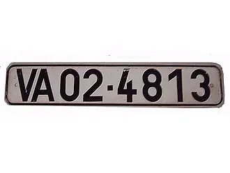 Originales Nummernschild der DDR Volksarmee NVA in den 70-iger Jahren 