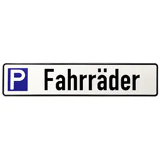 Parkplatzschild für Fahrräder