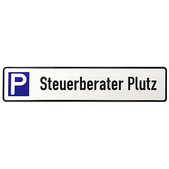 Parkplatzschild aus Aluminium mit Wunschtext - Schilder online kaufen