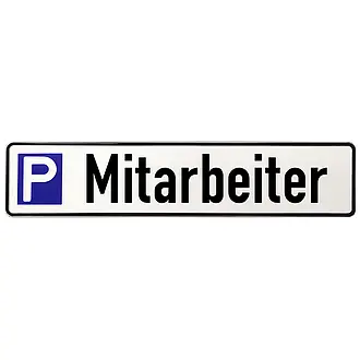 Parkplatzschild für Mitarbeiter 