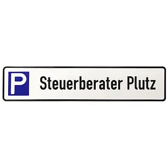 Parklpatzschild mit Firmenname