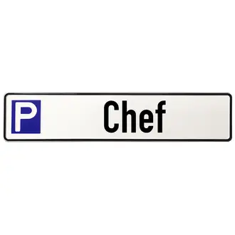 Parkplatzschild Chef