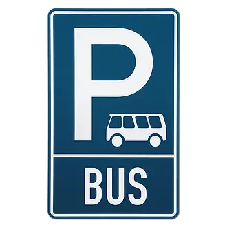 Parkplatzschild - Bus - Größe: 25x40 cm