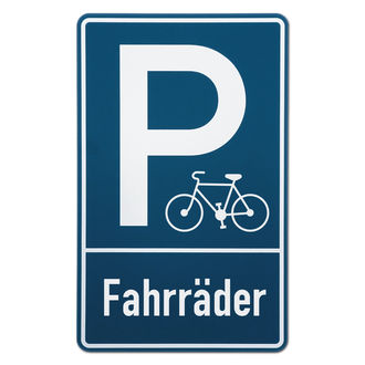 Parkplatzschild - Fahrräder - Größe: 25x40 cm