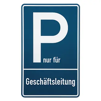 Parkplatzschild - Geschäftsleitung - Größe: 25x40 cm