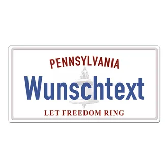 Pennsylvania USA Deko Kfz-Kennzeichen mit Ihrem Wunschtext